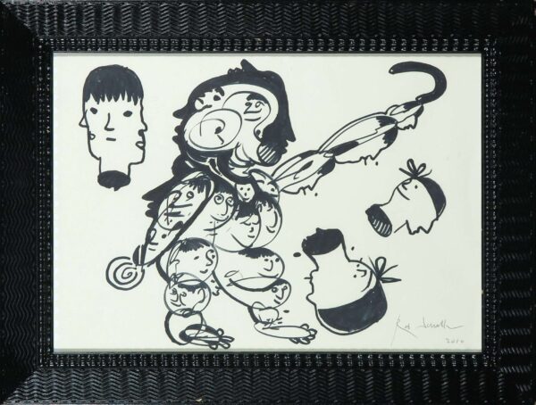 Rob Scholte - Stifttekening "Hoofden"